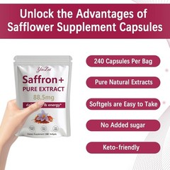 88.5mg Saffron Extract Softgels – , Gluten-Free, for Stress Relief & Health