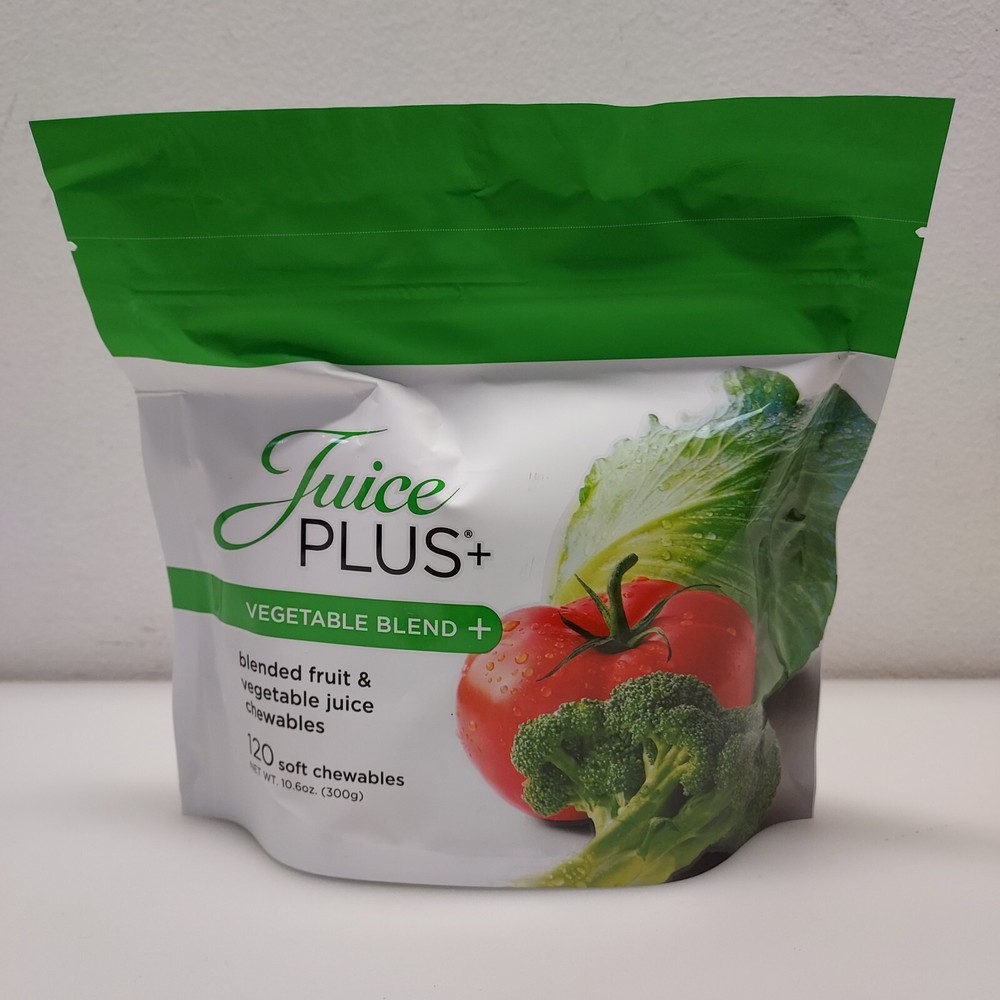 JUICE PLUS+ VEGETABLE BLEND 120 SOFT CHEWABLES 2 MONTH SUPPLY NEW SEALED 08/2025