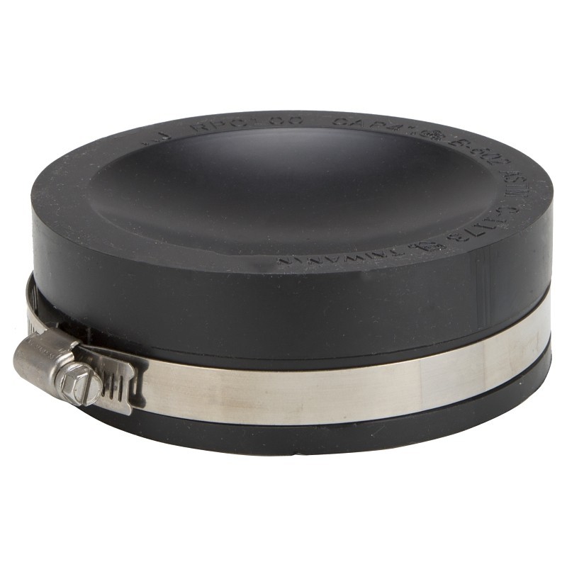 ProSource TC-4 Test Cap, 4 in Connection, Capping Pipe Ends, PVC, Black, 4 in Pi