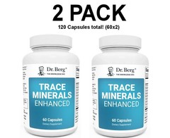 Trace Minerals Enhanced Complex, 2 PACK, 60 Capsules, 70+ Trace Minerals + Zinc
