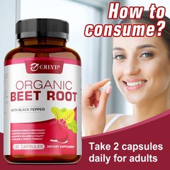 Beet Root 240pcs – Beetroot Powder Supports Blood Pressure, Immune System,