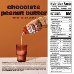 Premier Protein Shake, Chocolate Peanut Butter, 30g Protein,11 fl oz,12ct