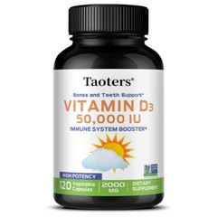 Vitamin D3 50,000 IU Softgels With High Potency Strong Bones Sugar Free
