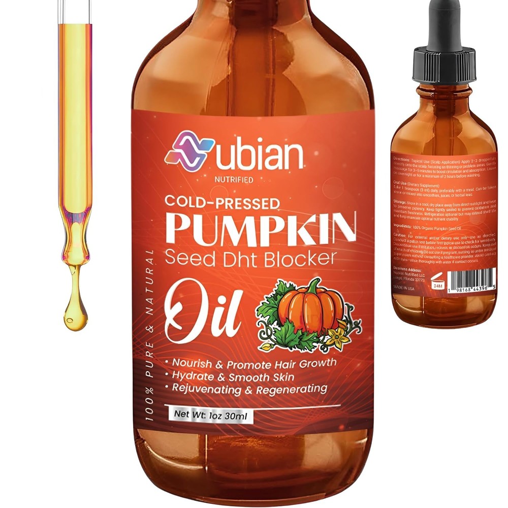 DHT Blocking Organic Pumpkin Seed Oil – Hair Growth Support for All Hair Types