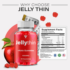 Jelly Thin Gummies, JellyThin Keto ACV Supplement (60 Gummies)