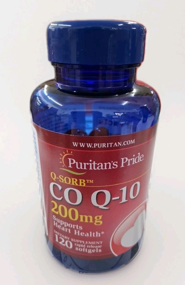 Puritan’s Pride Q-SORB Co Q-10 200 mg 120 Rapid Release Softgels Exp 3/28