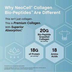 Neocell Collagen Peptides 20 Protein – Powder Oz, Unflavored, Grass-Fed