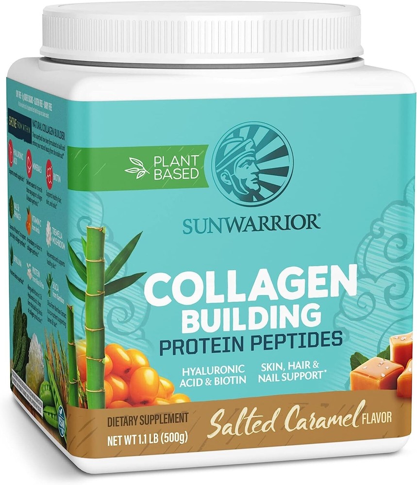 Sunwarrior Plant-Based Collagen Building Protein Peptides, Organic Vegan 17.6 oz