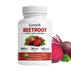 Lemeli Beet Root Extract Supplement 60Capsules, Lemeli Beetroot Capsules 1300mg