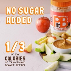 PBfit No Sugar Added Peanut Butter Powder, 8 g protein, 13 oz
