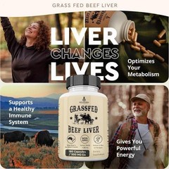 Ancestral Supplements Grass Fed Beef Thyroid 500 weight measure 180 Capsules