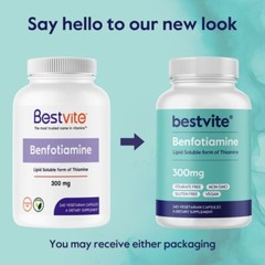 Benfotiamine 300mg (240 Vegetarian Capsules) No Stearates – Vegan