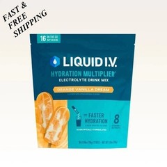 2 PCS-Liquid I.V.Hydration Multiplier Orange Vanilla|Electrolyte Powder 16 Servs