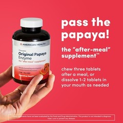 Natural Digestive Support: 250 Chewable Papaya Enzyme Tablets – & Non-GMO