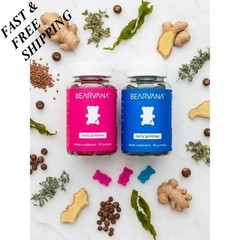 BEARVANA Combo Gummies – Women’s Support & Fitness Aid, Delicious Berry Flavor+