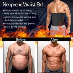 Men&Women Waist Trainer Body Shaper Waist Trimmer Slimming Belt Sauna Sweat Band