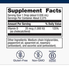 Metagenics Vitamin D3 Liquid Supplement – High Absorbency Easy to Swallow
