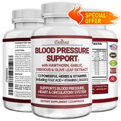Premium Blood Pressure Support Supplement – Supports Heart Health -30/60120 Caps