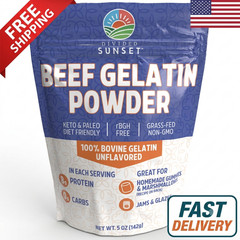 Unflavored Beef Gelatin Powder 5 oz (142g) Protein Collagen Baking Supplement