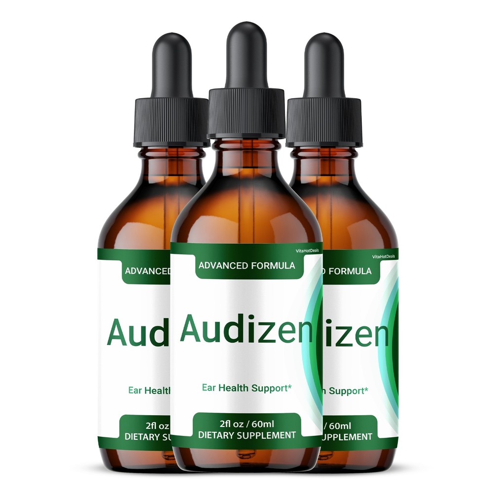 AudiZen Liquid Drops, All Natural Hearing and Ear Health Supplement (3 Pack)