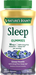 Nature’s Bounty Melatonin Gummies 10mg, Blueberry, 140 Count, Drug-Free Sleep Ai