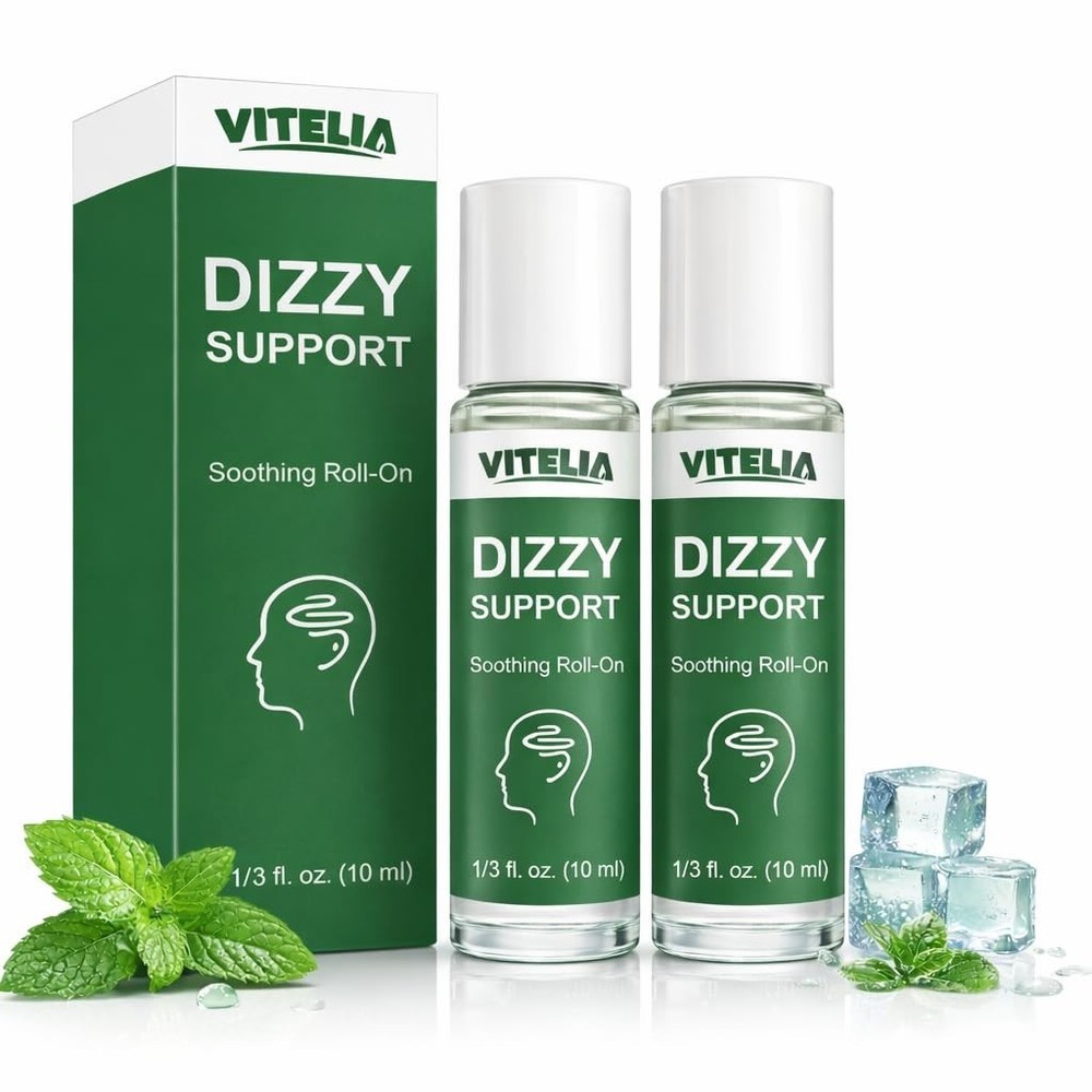 Vertigo Relief Roll-On – Anti-Dizzy Solution for Balance, Neck & Temples (2 Pack