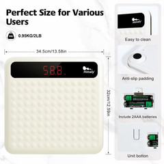 Digital Bathroom Scale Electronic Scale 400LB/180KG Personal Body Weight Scale