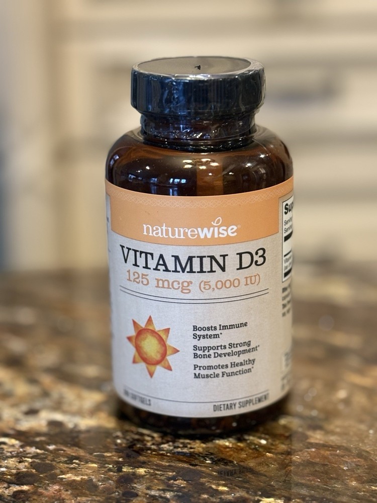 Naturewise Vitamin D3 5000 IU Softgels – 360 Count