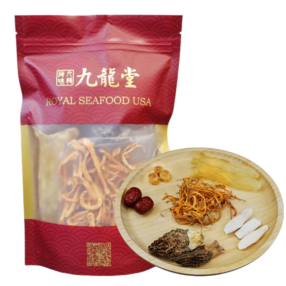 Fish Maw Moral mushroom Soup 70g 花胶羊肚菌虫草花汤包 美容养颜汤 Royal Seafood USA
