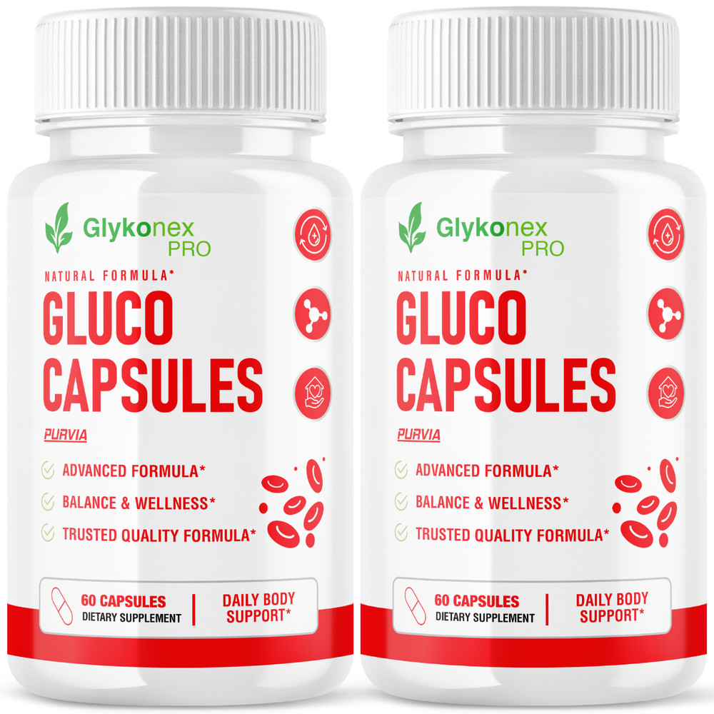 (2 Pack) Glykonex Pro Gluco Capsules Daily Blood‑Sugar Optimizer Pills (120 ct)