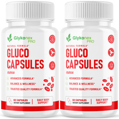 (2 Pack) Glykonex Pro Gluco Capsules Daily Blood‑Sugar Optimizer Pills (120 ct)