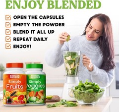 Vegetarian Fruit and Vegetable Supplement Capsules 90 Count Pack of 2