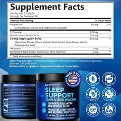 NutriFact Melatonin 5mg Sleep Supplement Vegan 60 Capsules Ashwagandha Magnesium