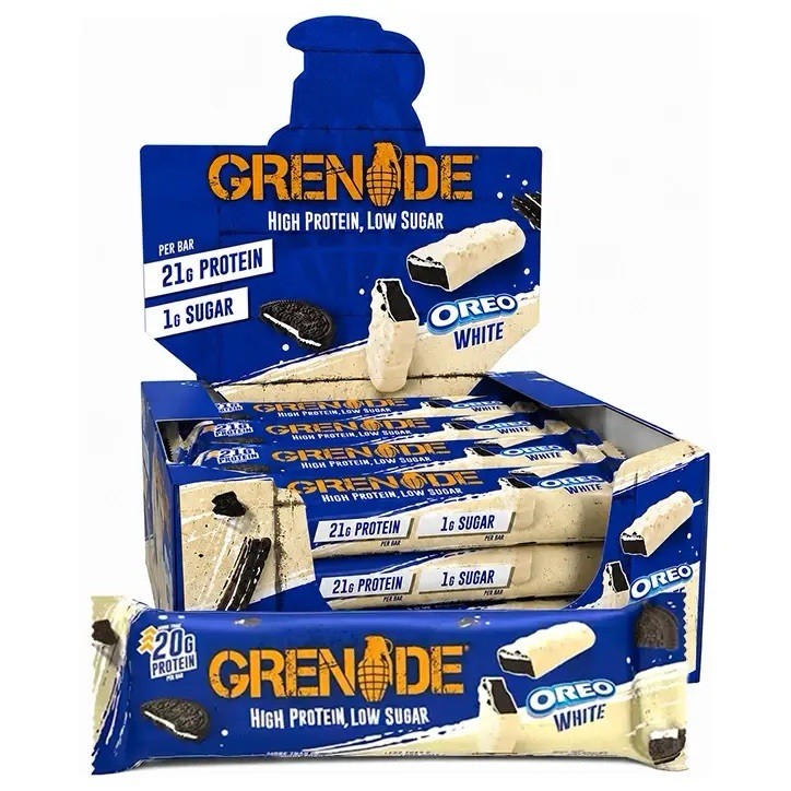 GRENADE OREO High Protein Low Sugar Bars | White Chocolate | Pack of 12 x 60g