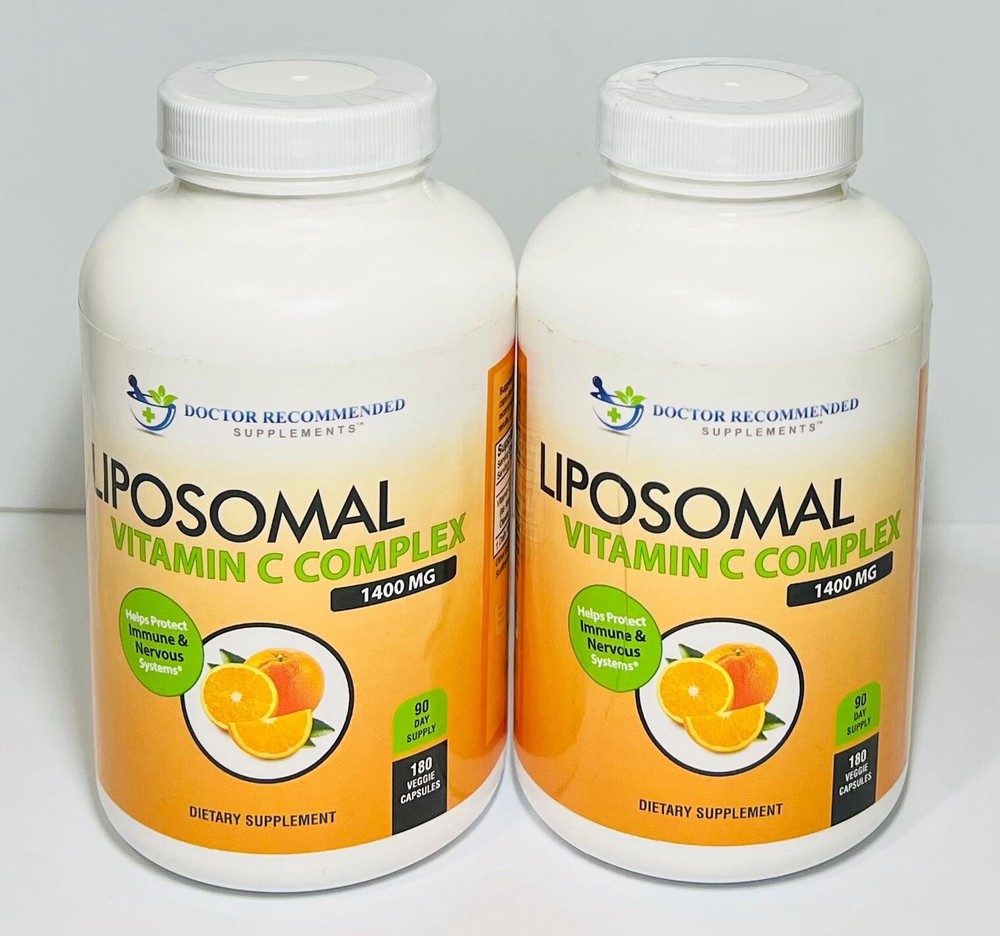 Liposomal Vitamin C Complex 1400 MG 180 Veggie caps✅TWO PACK