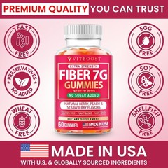 VITBOOST Prebiotic Fiber Gummies 7g – 60 Count