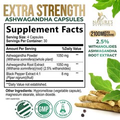 Ashwagandha Supplements – Premium Capsule 120 Count (Pack of 1)