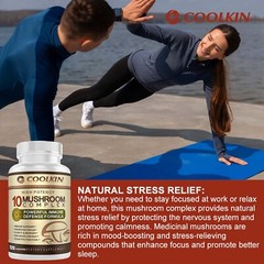 10 Mushroom Complex – Cordyceps Sinensis, Lions Mane – Nootropic Brain Enhancer