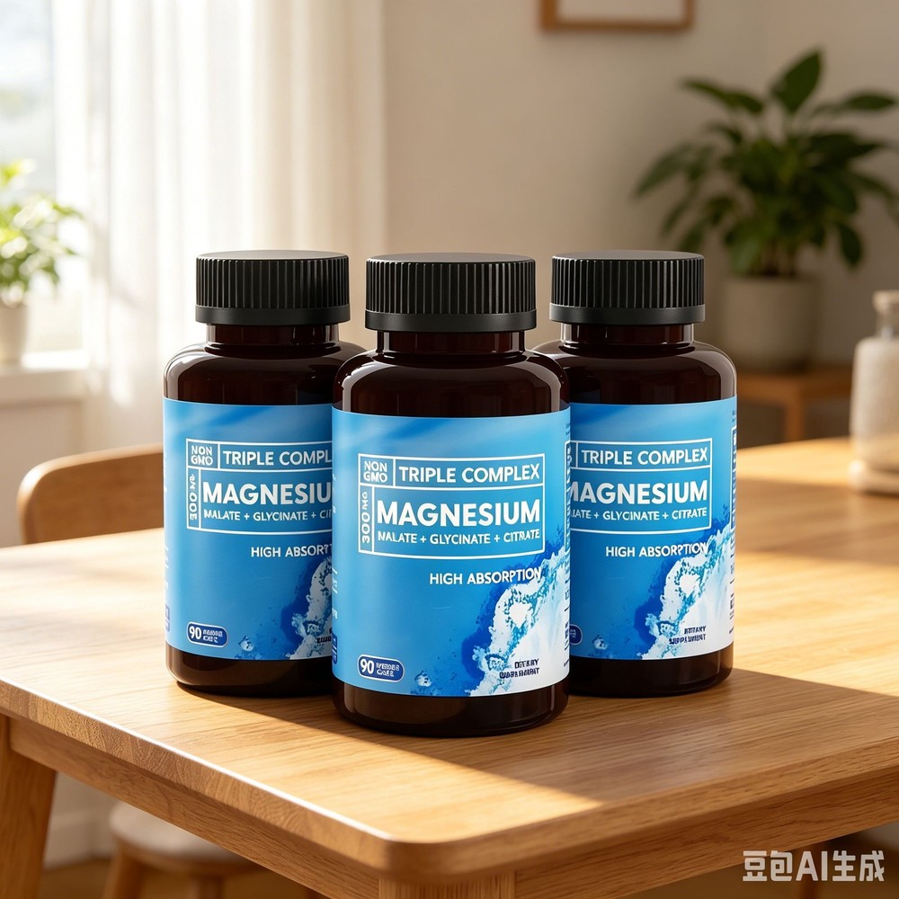 3X BioEmblem Complex Magnesium Triple | 300mg Magnesium Glycinate Malate&Citrate
