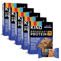KIND Breakfast Protein Bars, Peanut Butter Banana Dark 6 Count (Pack of 5)
