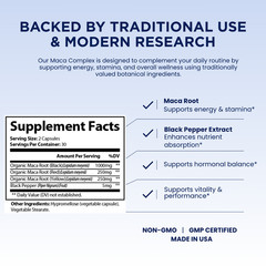 Pelican Maca Complex – Energy, Stamina & Vitality Support – 60 Capsules