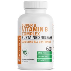 Slow Release Vitamin B Complex 60 Count Tablets B1 B2 B3 B6 Niacin Supplement