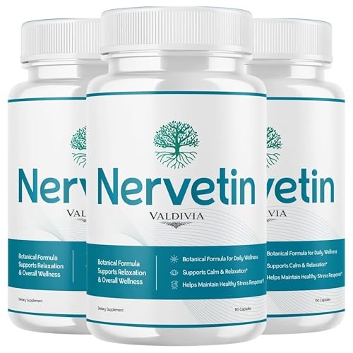 Nervetin Nerve Support Supplement Capsules Neuropathy Tingling 3 Pack 180Ct