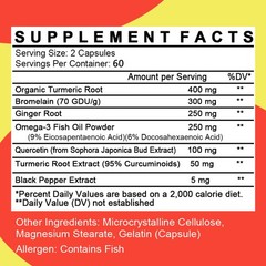 Turmeric Curcumin & Ginger Supplement – Supports Joint Health & Antioxidants