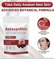 Astaxanthin 12mg Antioxidant Softgels 120 ct GMO/Gluten/Soy Free Lab Tested