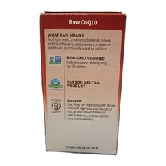4 Pack Garden of Life RAW CoQ10, 200mg, 60 Vegan Capsules, Exp. 08/26, New
