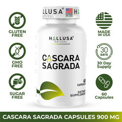 CASCARA SAGRADA – Natural Laxative – Digestive & Metabolism Support – 60 Caps
