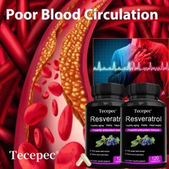 Resveratrol Complex Cap For Heart Function,Immune Vitality & Healthy Aging 120CT