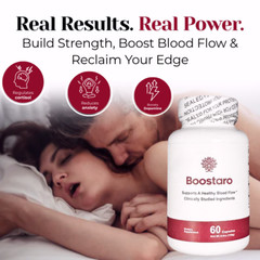 Boostaro Blood Flow Support for Men, Max Strength guaranteed -2 pack/120 Capsule
