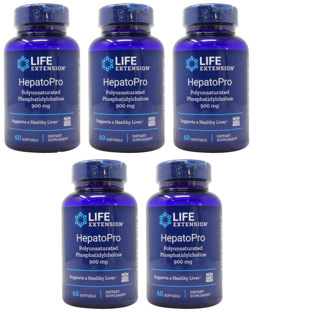 Life Extension HepatoPro PPC Polyunsaturated Phosphatidylcholine 900mg 5X60 gels